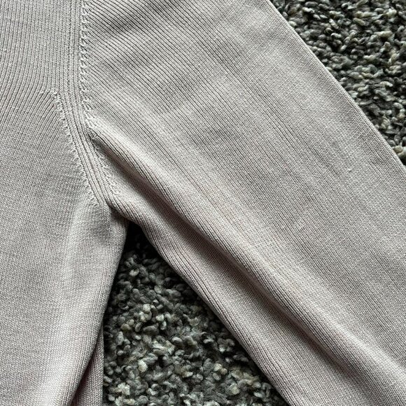 100% Silk Lord & Taylor Cardigan Women Petite Medium Baby Pink/Cream Long Sleeve - Picture 6 of 7